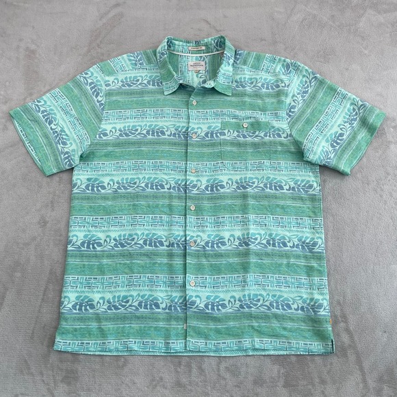Quiksilver Other - Quiksilver Waterman Shirt Men 2XL Multi Tribal Floral Hawaiian Short Sleeve NWOT